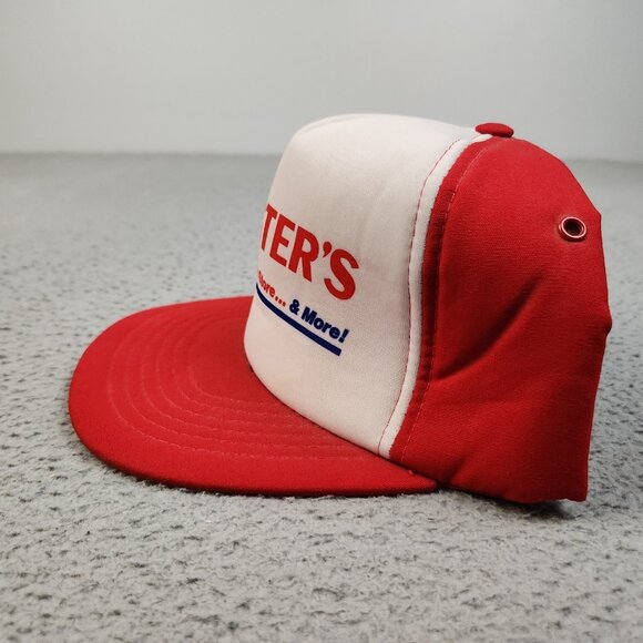 Vintage Snapback Hat Cap Kuester's Hardware Store Foam Trucker Red White 80s 90s - Picture 4 of 10